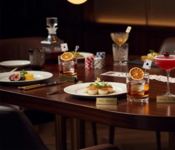 Handcrafted poker cocktails and chef-designed small plates at TheKitchenTablle