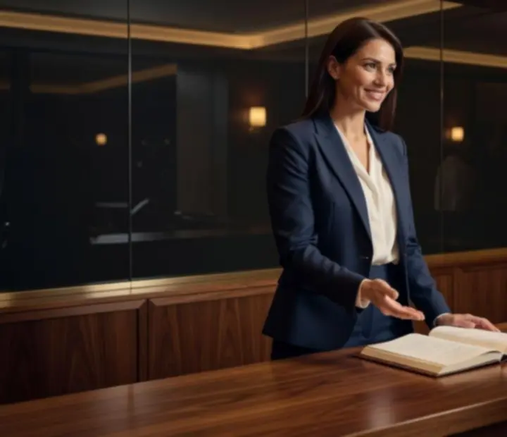 Host welcoming guests at TheKitchenTablle reservations desk